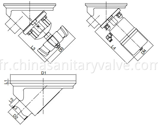 Hygienic tank bottom diaphragm valve 3A SMS ISO BPE